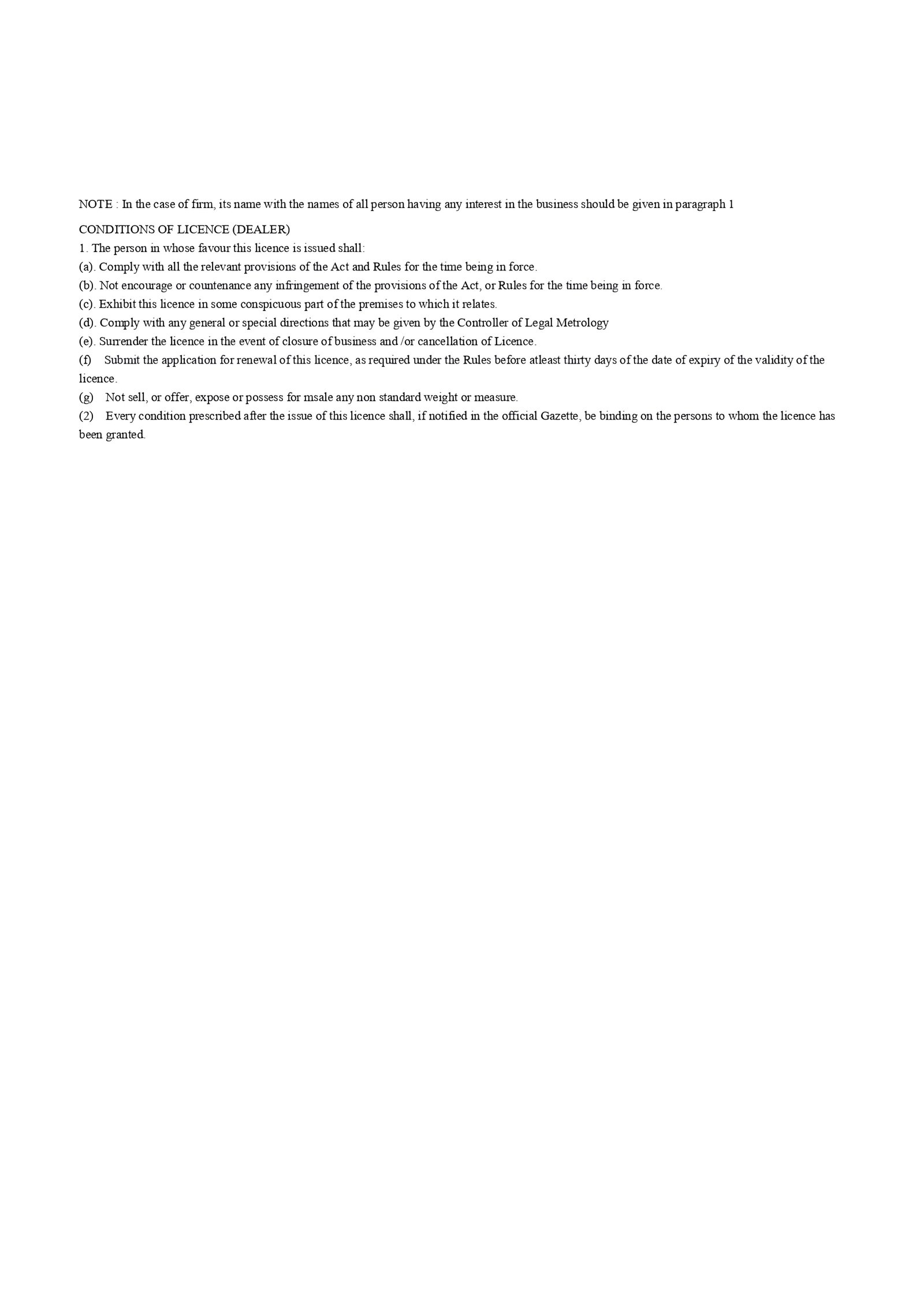 Weight and Measurement Renewal Certificate Page 2
